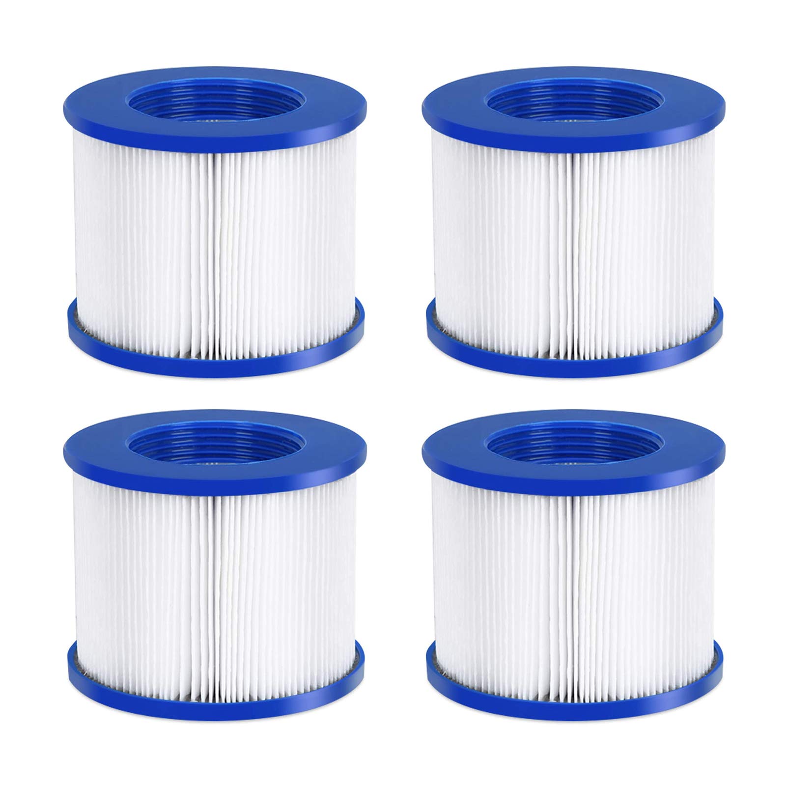 Photo 1 of #WEJOY AquaSpa Easy Set Pool Spa Hot Tub Filter Replacement Cartridges for Type PM_SPA-P154_Grey/Black/White/Wine, Fold White Filter Paper for Many Massage Pool Models(4 PC) (PM_PG02000000084_Blue)