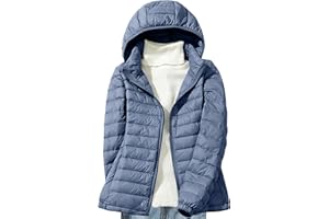 Firzero Winter Warm Women Down Jackets Plus Size Lightweight Packable Puffer Coats Trendy Hooded Coat Outwear Windbreaker