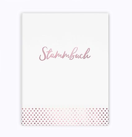 bigdaygraphix Stammbuch der Familie Hochzeit Roségold Memories Roséfolie Format 16x21cm