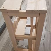 Scaletta Pieghevole in Legno Sgabello Scaletta Pieghevole Sedia, Libreria di Conversione Scala da Salita Gradini Interni Scaffale Supporto per Piante per Cucina Ufficio Casa