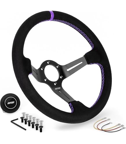 Amazon.com: DND Performance Interior's Leather Race Steering Wheel