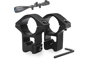 Modkin 11 mm Dovetail Scope Mounts for 1'' Scope Tube High Profile for Airguns or Premium .22 Rifles, 2 Pieces