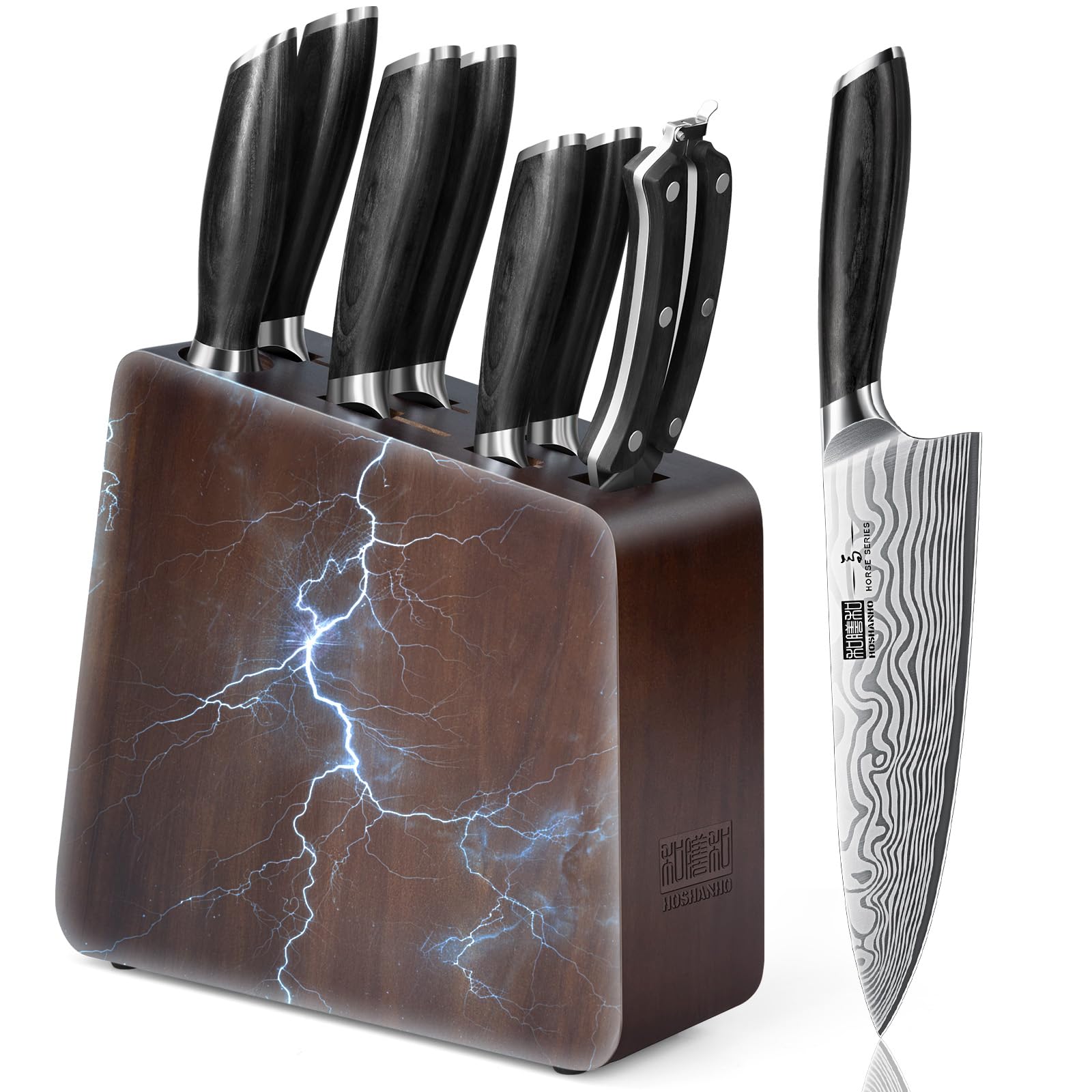 HOSHANHO 8 Pieces Knife Set with Magnetic