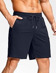 Men's Workout Shorts with Zipper Pockets 7 Inch