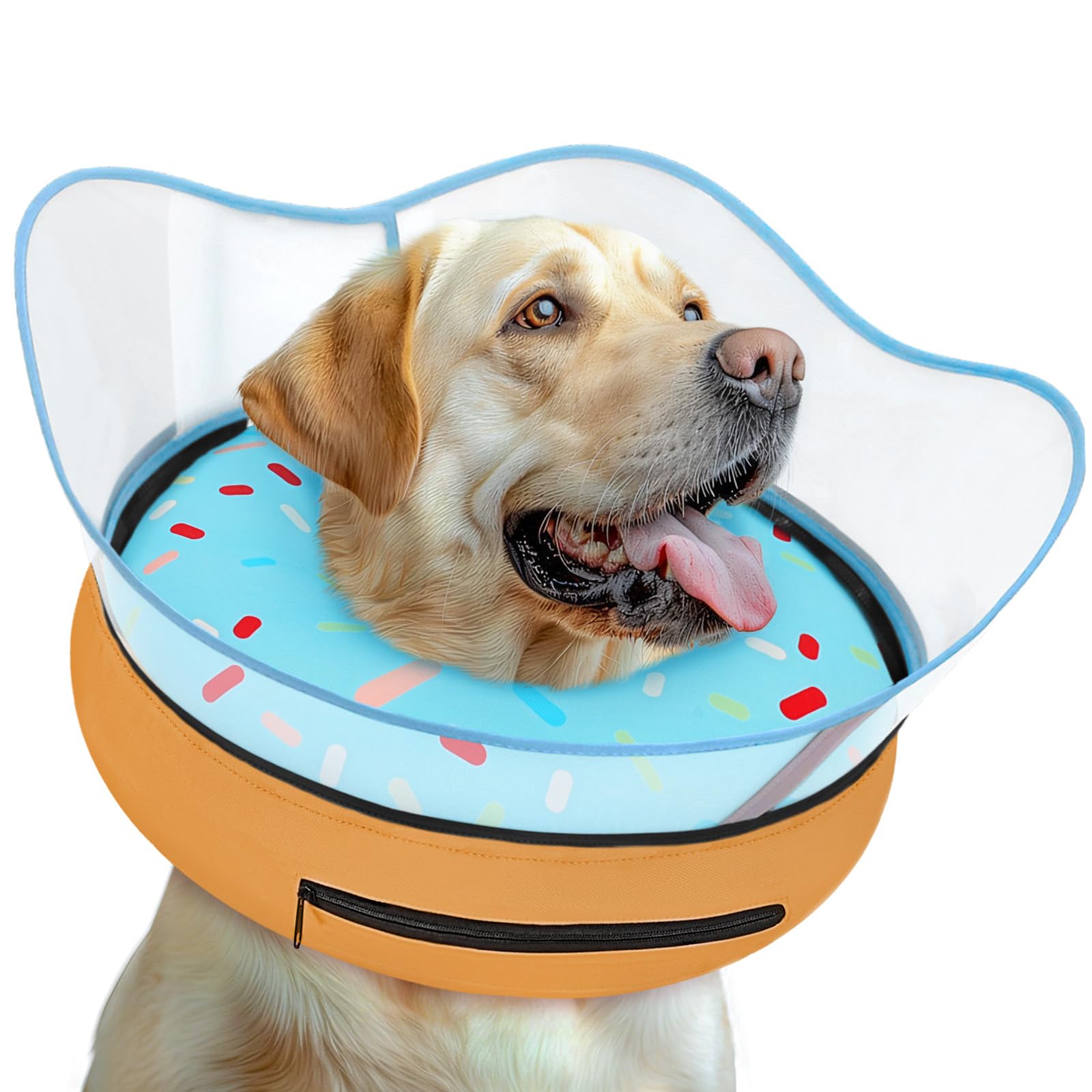 Photo 1 of Toptakeit Elevated Inflatable Dog Cone Collar Alternative After Surgery, Dog Donut Collar, Soft Pet Cone to Stop Licking for Small Medium Large Dogs