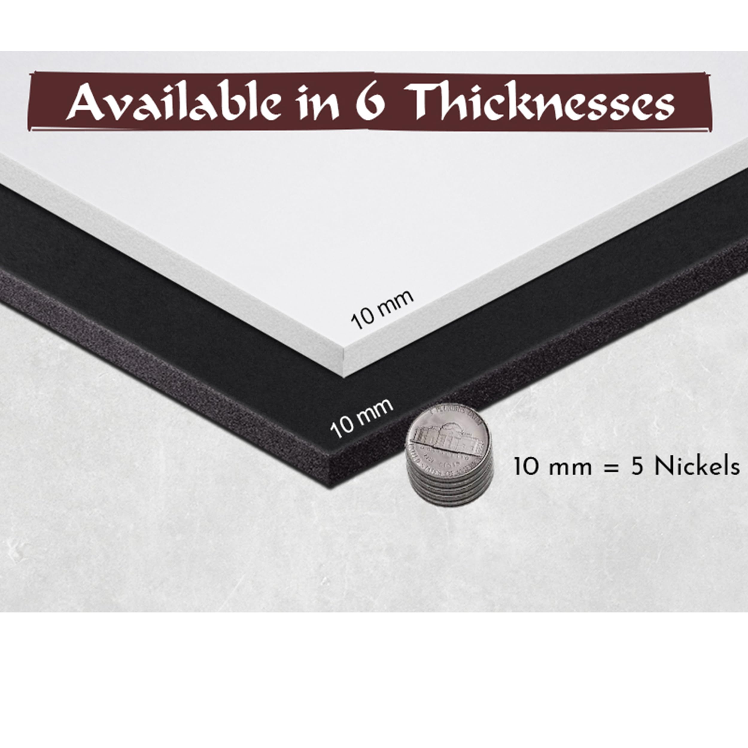 Shape Retention EVA Cosplay Foam - 10mm Thick (Black) X-Large 35”x59” High Density EVA Craft Foam Sheets - Premium 85 kg/m3 Heat Shape Material for DIY, Comic, Con or Halloween Costumes - The Foamory