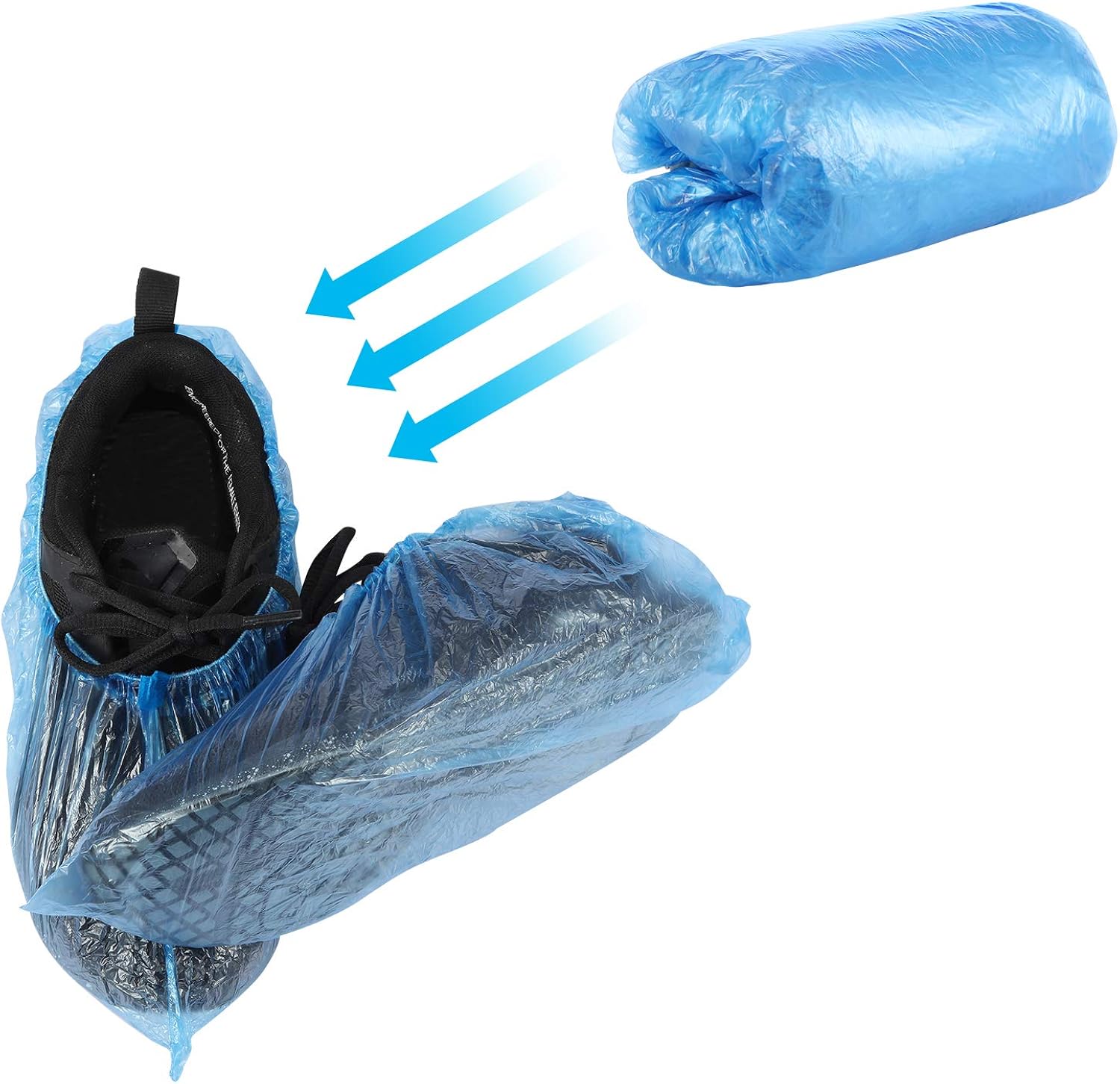 SATINIOR 400 Pieces (200 works) Disposable Boot and Shoe Covers for Floor Carpet, Shoe Protectors, Durable Non-Slip (Blue) - Image 3