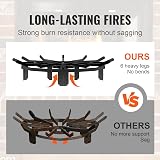 VEVOR 27 Inch Heavy Duty Log Grate Firewood Burning Rack Holder Steel Legs view 3