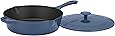 Cuisinart Cast Iron Pan, 12" Chicken Fryer, Enameled Provencial Blue
