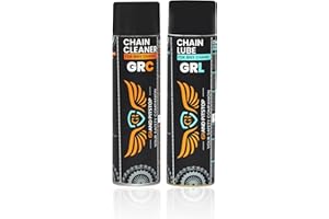 GRAND PITSTOP Chain Cleaner, Degreaser 500ml and Chain Lube, Greaser, 500ml Motorcycle Bike Chain Cleaner for all bikes Motorcycles, Super Durable