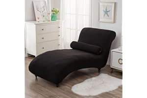 CSYBYW Chaise Lounge Cover Stretch Chaise Chair Covers Chaise Slipcover Armless Chaise Lounge Indoor Slipcover for Living Room Bedroom,Machine Washable(H)