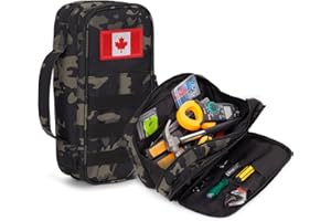 Tactical Tool Bag for Men,Wide Mouth Tool Pouch with Water-Resistant, Multi-purpose Range Bags with Zipper Handle,Heavy Duty 