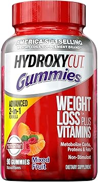 Weight Loss Gummies for Women & Men | Hydroxycut Caffeine-Free Weight Loss Gummy | Non-Stim Weight Loss Supplement | Metabolism Booster for Weight Loss | Weightloss for Women and Men | 90 Count