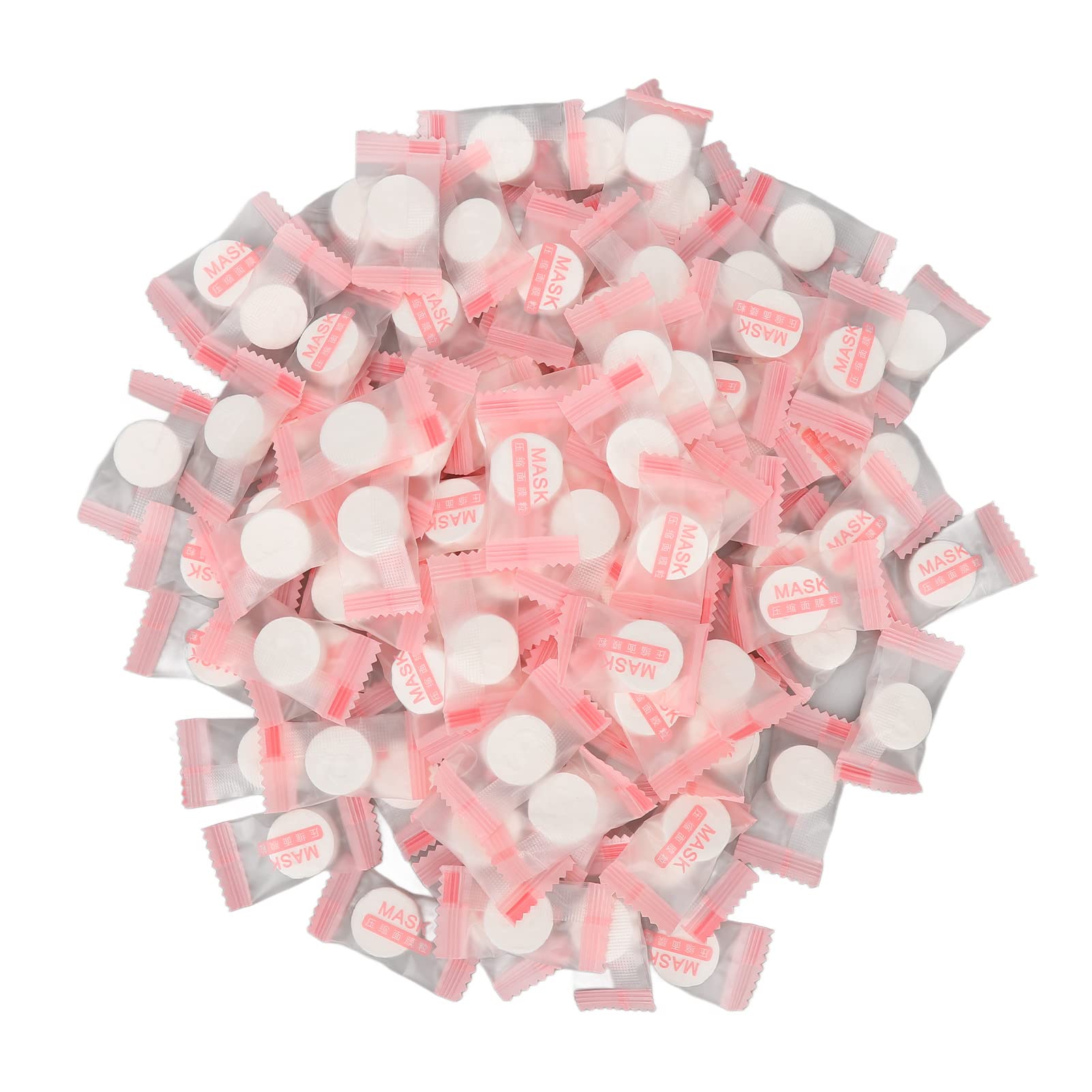 100pcs Compressed Facial Mask, Mask Sheet Beauty DIY Disposable Mask Paper, Disposable Mask Paper Cotton Skin Care Wrapped Masks for Home Beauty Salon