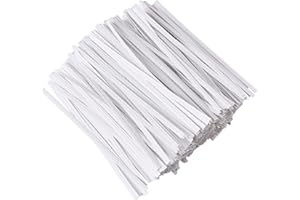 Tangyinrd 5000 Pcs 5" White Twist Ties, Plant Ties Cable Ties Reusable Bread Ties for Party Cello Candy Coffee Treat Bags Cake Pops
