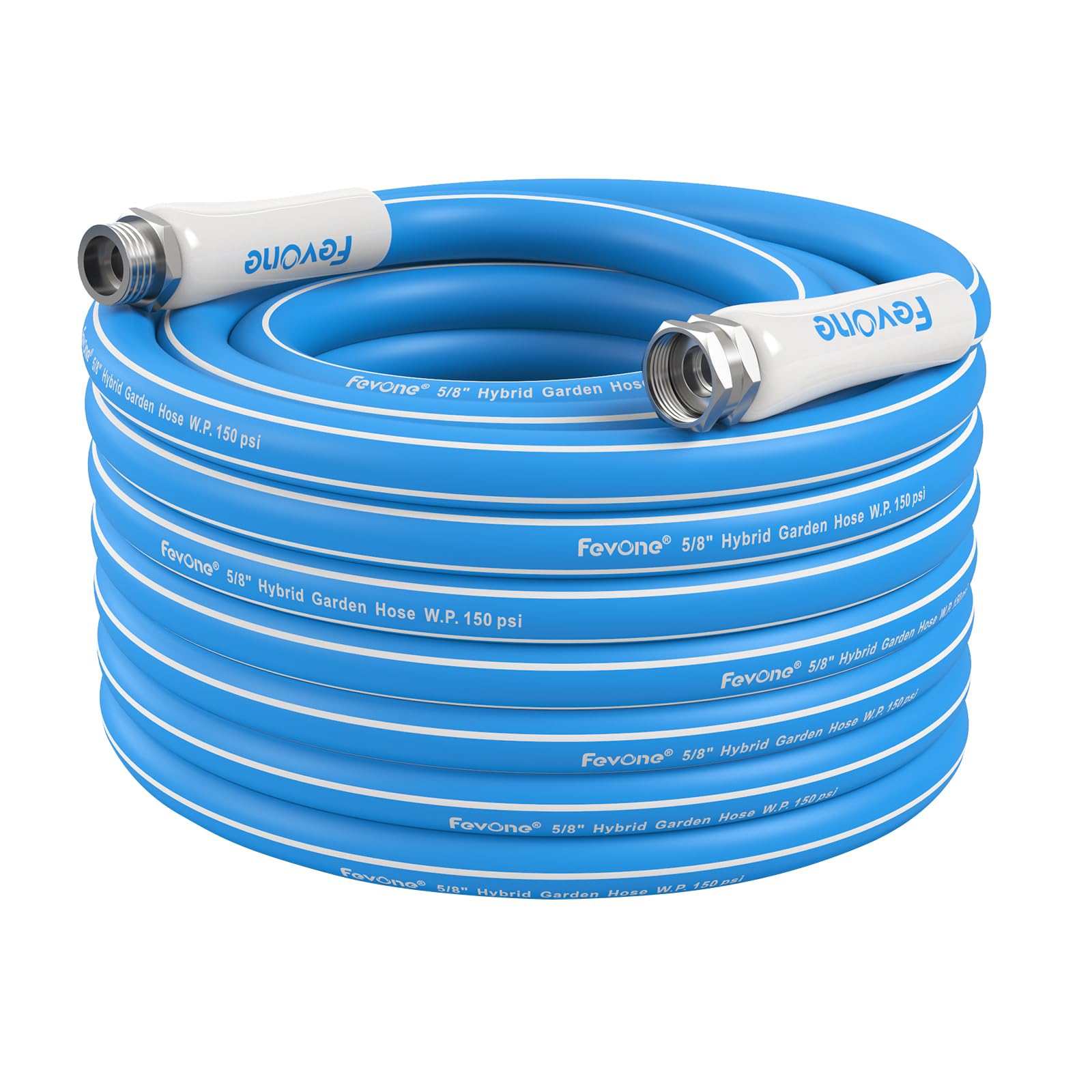 Fevone 100ft Heavy Duty Garden Hose - 5/8 Inch, 600 PSI, Kink-Resistant With 2-Year Warranty
