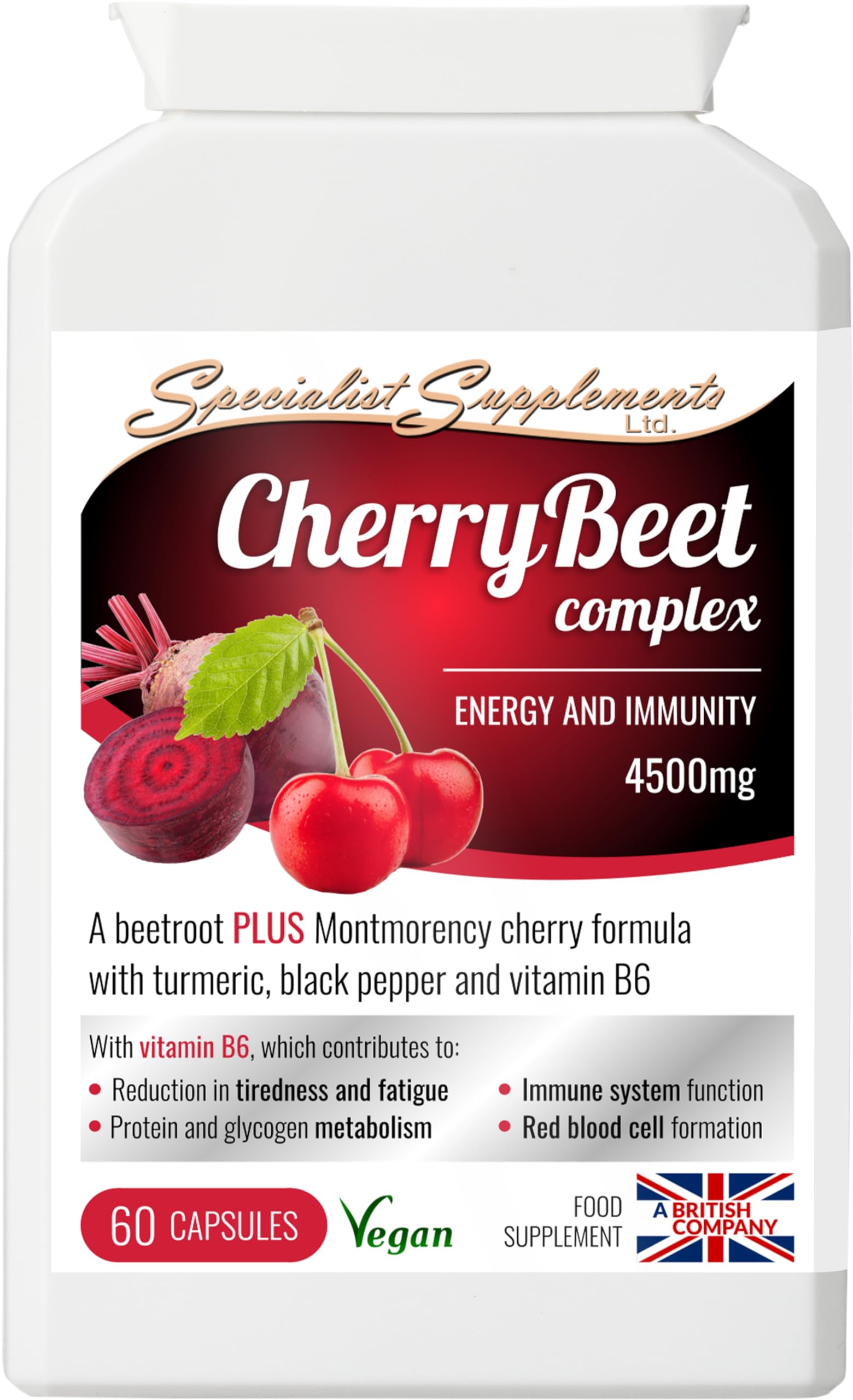 Specialist Supplements CherryBeet Complex 60 Capsules