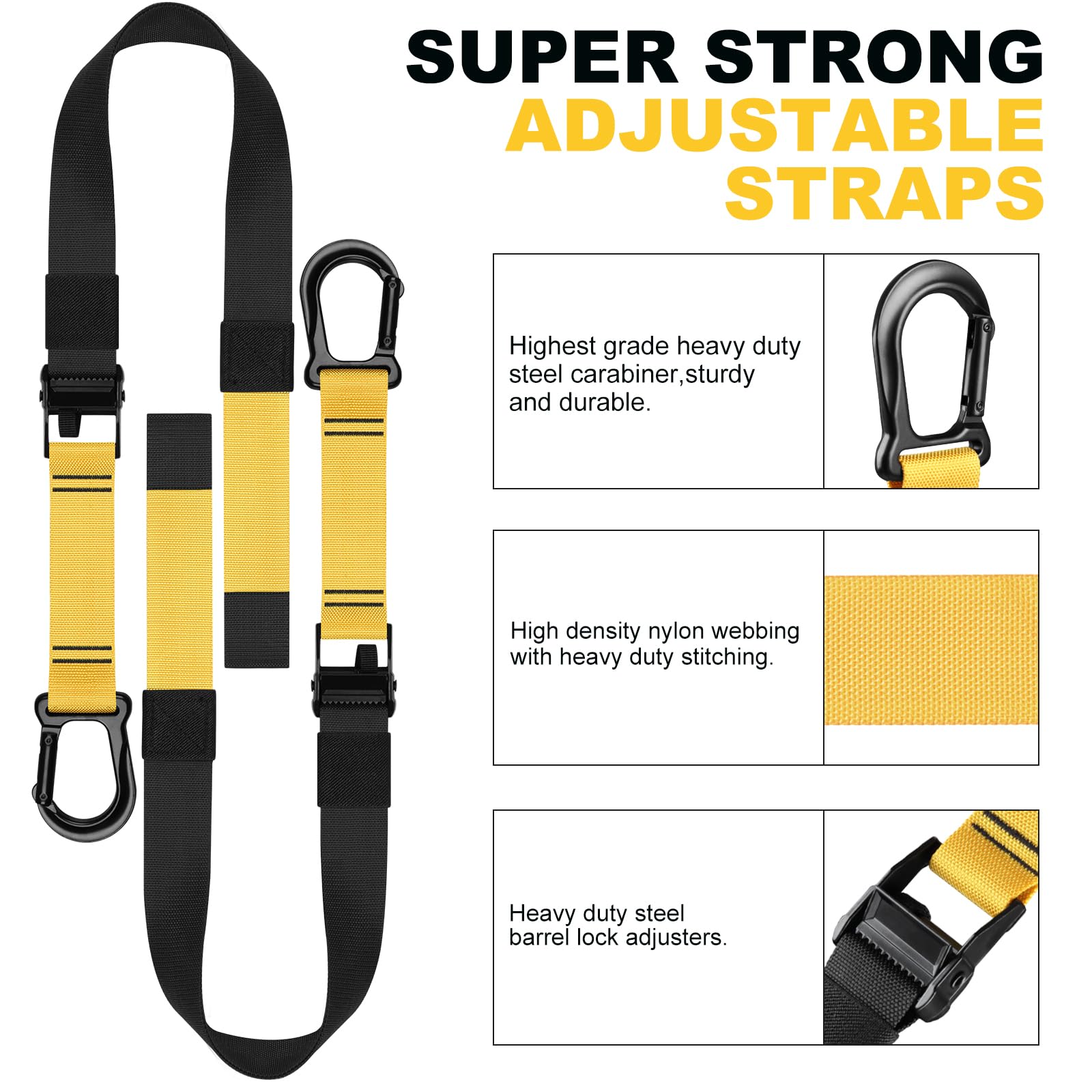 Home Resistance Training Kit, Extension Strap Door Anchors，Powerlifting Strength Workout Straps Full Body Complete Home Gym Body Core Exercise