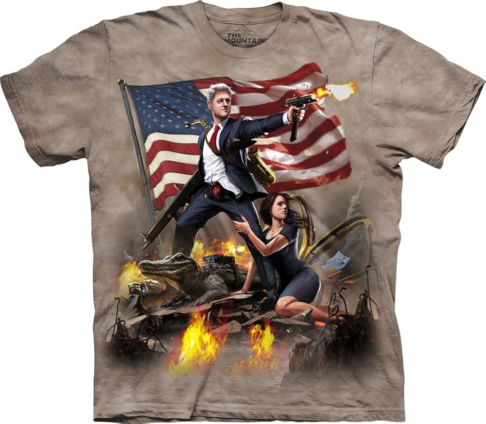 The Mountain Clinton Adult T-Shirt, Tan, Large