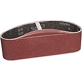 POTUINOM Sanding Belt 4 x 36 Inch,Belt Sander Belts 80 Grits,Best for Sanding Wood,Metal and Paint(5 Pack)