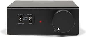 Micca OriGain Compact Stereo Integrated Amplifier and DAC, 50W x 2, 96kHz/24-Bit, USB and Optical S/PDIF (Black)