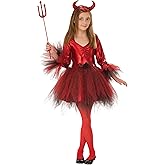 Rubies Classic Devil Costume for Kids, Girl's Large