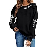 HEBBE Christian Sweatshirts For Women Jesus Loves You Sweatshirt Bible Verse Shirt Religious Pullover Top Tee