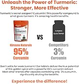 Nirvana Naturals Turmeric Tablets 2500mg with Ginger Black Pepper 120 view 5