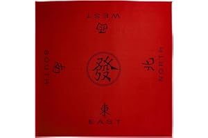 XRBR Mahjong Mat, Anti Slip and Noise Reduction Table Cover for Mahjong, Poker, Card Games, Board Games, Slip Resistant Mat,31.5" L x 31.5" W (80cm X 80cm) Red