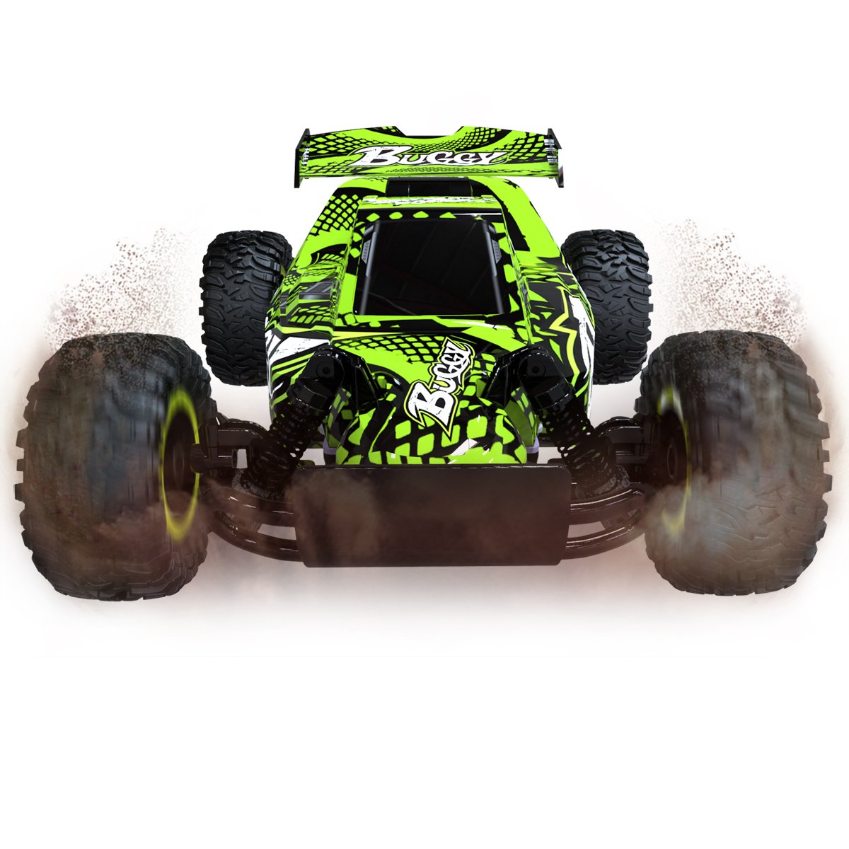 Hugine 1:16 2.4G RC Car Off Road Vehicle High Speed Racing Monster Truck 20km/h Buggy Independent Suspension Radio Control Cars Toys (Green)