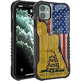 FJyuanqi Compatible with iPhone 11 2019 Case for Man Boys, Don't Tread On Me American Us Flag Design Heavy Duty Shockproof Bumper Protective Phone Cover Full Body Sturdy Anti-Scratch Armored Case
