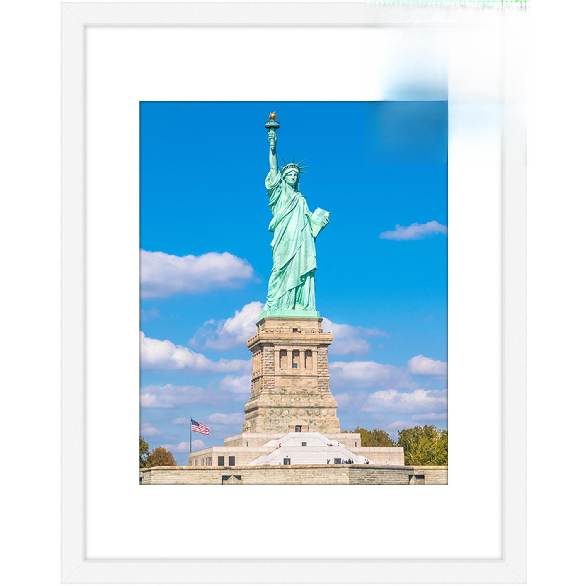 Photo 1 of Icona Bay - 11x14 White Picture Frame with Removable Mat for 8x10 Photo - Modern Style Engineered Wood Frame - Wall Mount Only - Bliss Collection