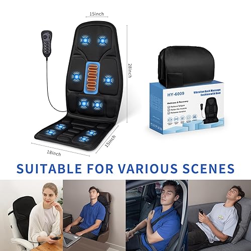 Sotion Seat Massager, Vibrating Back Massager for Chair Massage Cushion, 10 Vibrations to Relieve Stress and Fatigue for Back, Shoulder and Thighs in Saudi Arabia | Whizz Back Massagers Sotion Seat Massager, Vibrating Back Massager for Chair Massage Cushion, 10 Vibrations to Relieve Stress and Fatigue for Back, Shoulder and Thighs in Saudi Arabia | Whizz Back Massagers