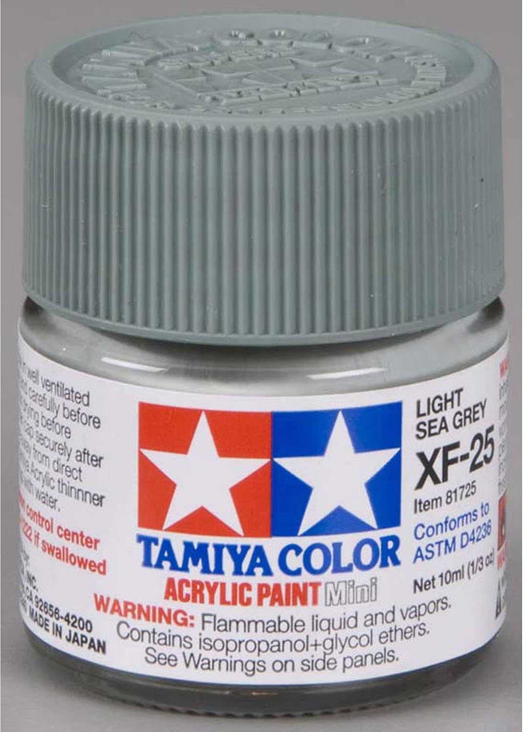 Tamiya 81725 Acrylic Mini XF-25 Light Sea Grey, 10 ml (Pack of 1)