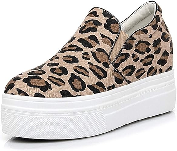 Amazon Ljki スリッポン レディース インヒール ヒョウ柄 美脚 疲れにくい スニーカー 厚底 カジュアルシューズ 歩きやすい 通勤 オフィス 通学 小さいサイズ お出かけ 通気 入学式 ウォーキングシューズ 卒業式 プレゼント 春 スニーカー