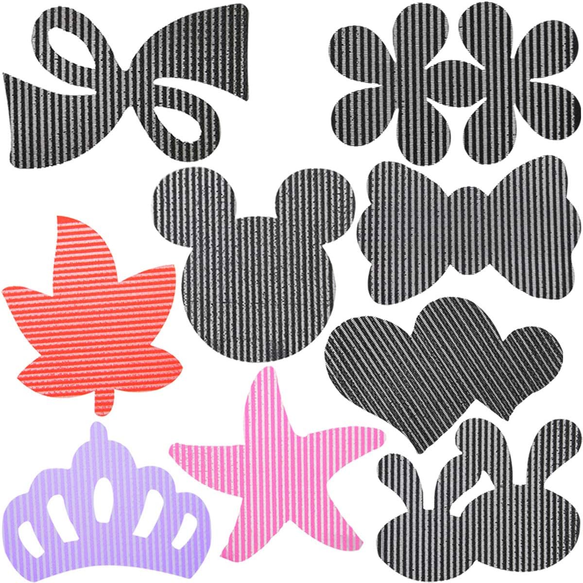 QY 18PCS Black Magic Bangs Hair Pad Makeup Pad Hair Fringe Care Tool Makeup Accessories