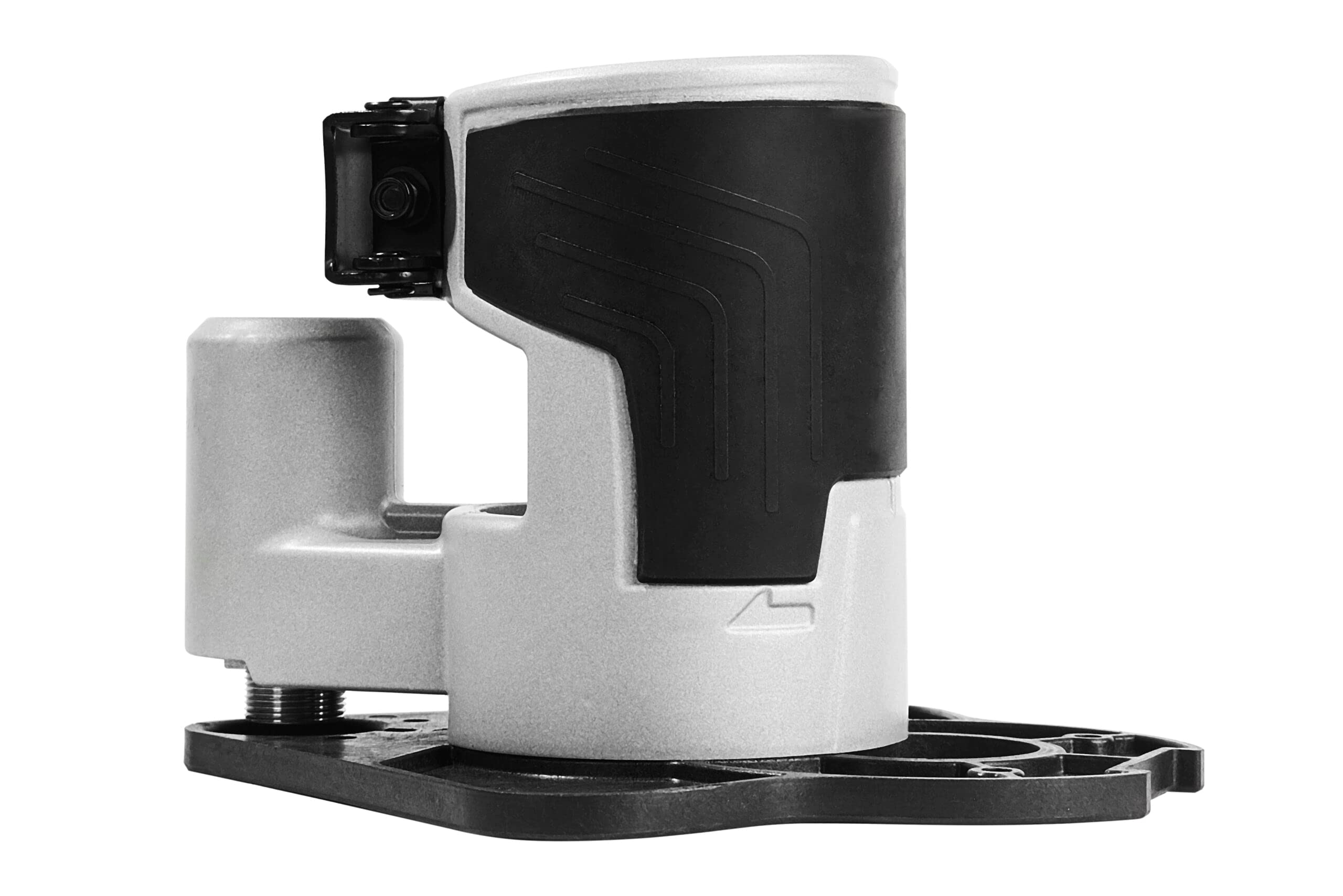 JCB Offset Router Base, Use with 18V JCB Router. Aluminium Base, Offset Distance of 18.5mm for Edge to Bit Centerline, Non-Slip Body Grip