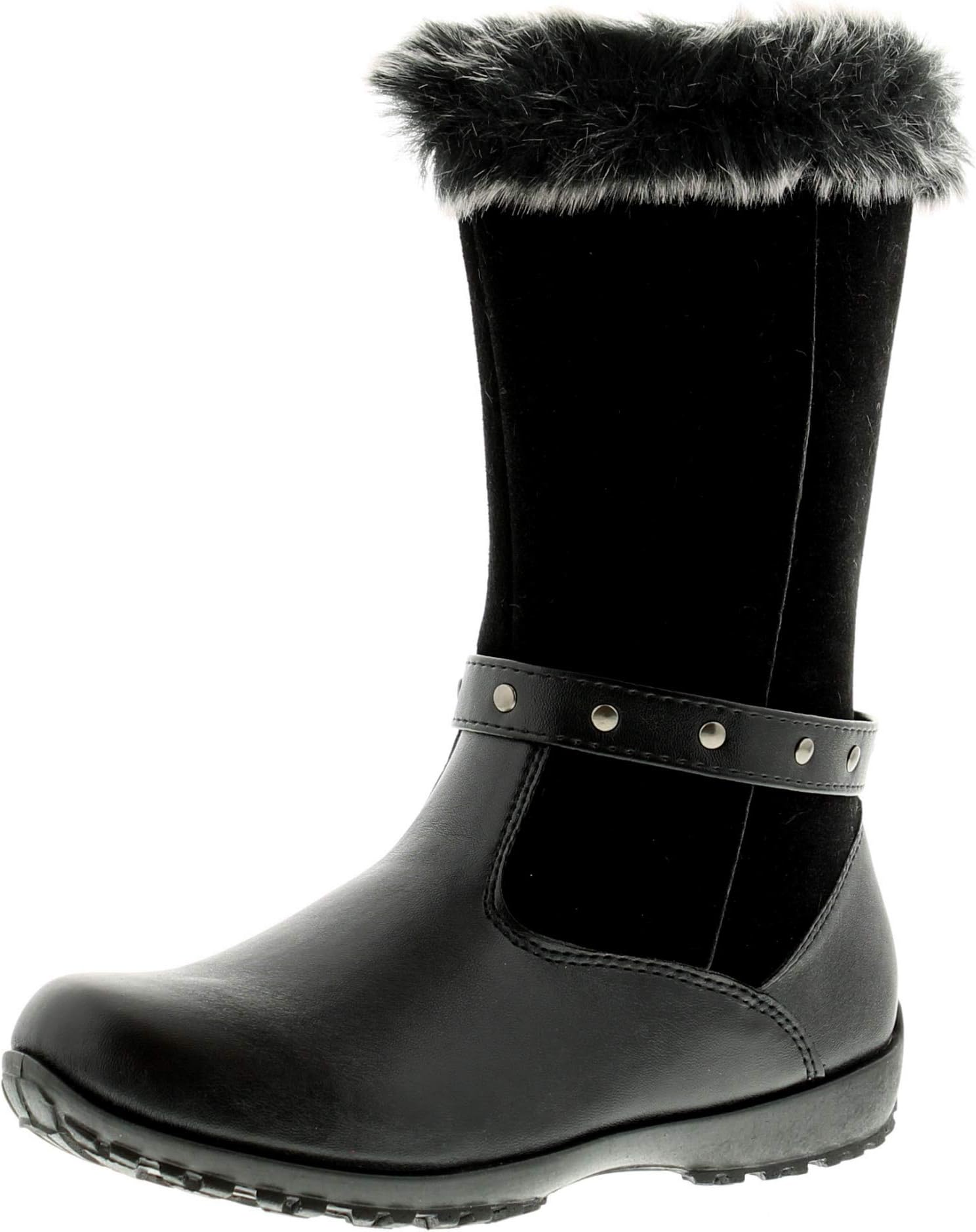 Miss Riot Piza Girls Synthetic Material Ankle Boots Black