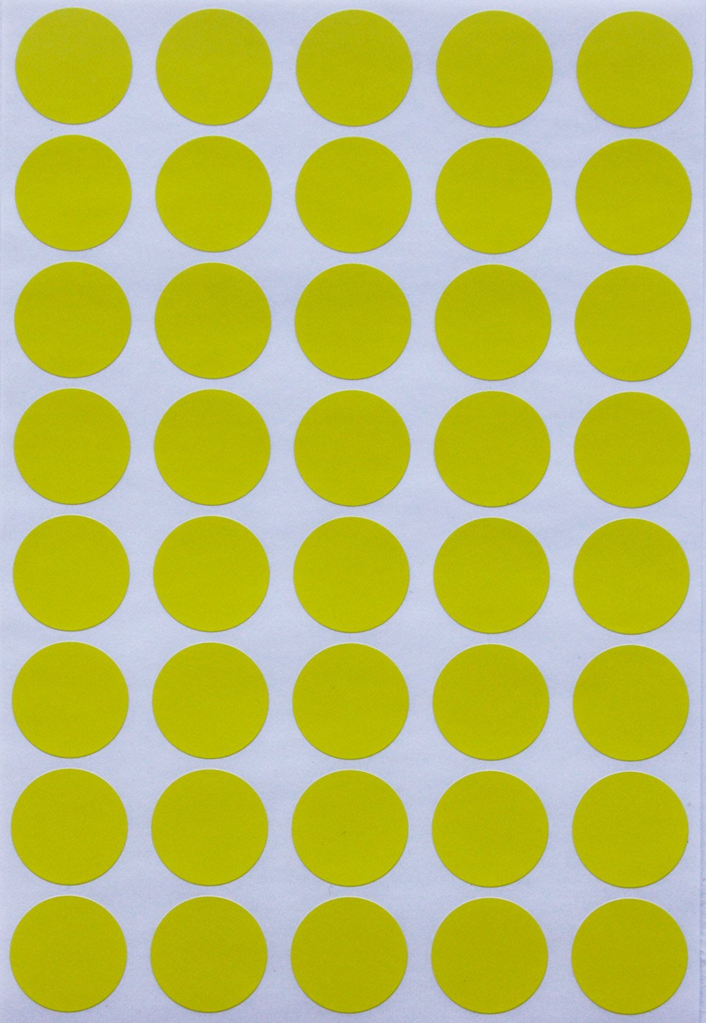 Royal Green Round Blank Sticker Color Coding Labels for Inventory and Labeling, Pricing Dot Stickers 2 cm (20 mm), 2000-Pack (Yellow)