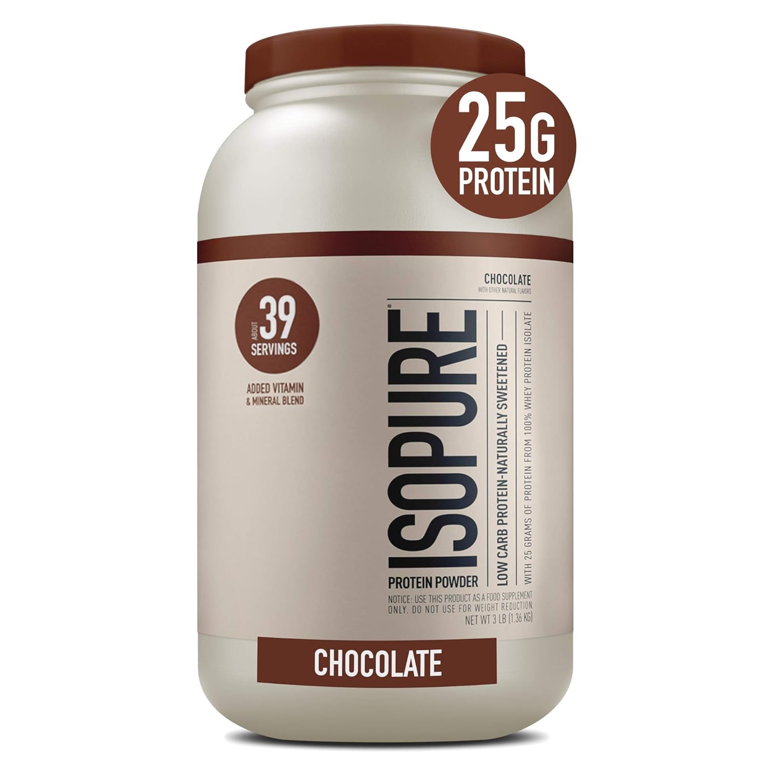Isopure Whey Protein Isolate 1 36 Kg Natural Chocolate Amazon In Health Personal Care