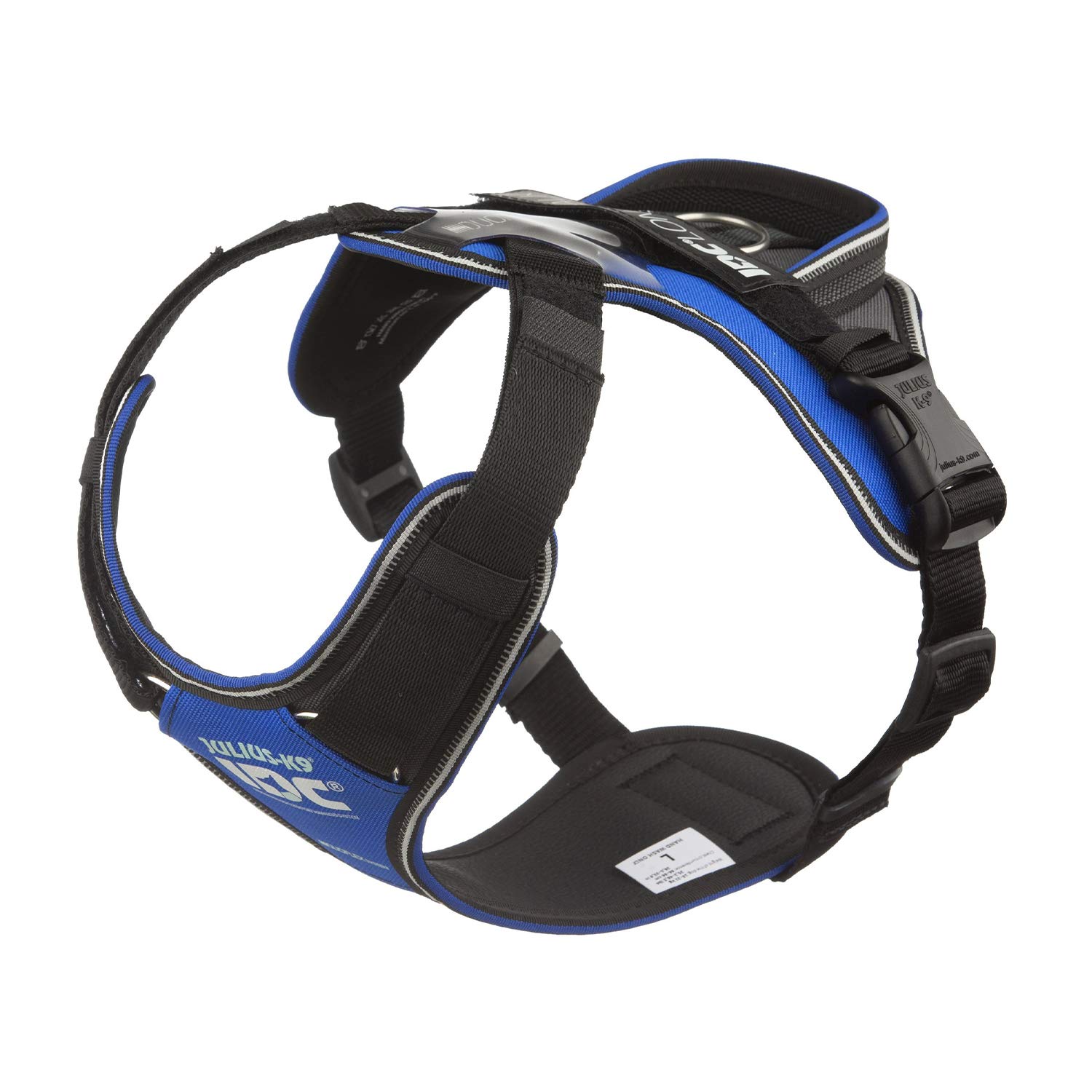 JULIUS-K9 IDC Longwalk Y-Harness, Blue-Gray, Size: L