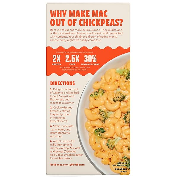 BANZA ELBOWS & CLASSIC CHEDDAR MAC AND CHEESE – HIGH PROTEIN, GLUTEN FREE, AND LOWER CARB PROTEIN MAC AND CHEESE – 5.5OZ