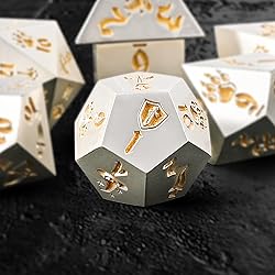 Banloga 7PCS Metal Dice Set for Dungeons and