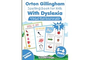 Orton Gillingham Spelling Workbook for Kids with Dyslexia. 100 spelling activities for struggling readers and kids with dyslexia. Volume 1. Black & White Edition.