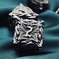 HAOMEJA Metal Polyhedral Dice Leaf Vine Set DND