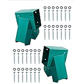 HANDYGO Swing Set Brackets - 2 DIY Wooden Swing Hardware Bracket, Playground Equipment Parts, with Mounting Accessories, for Outdoor Play, Green