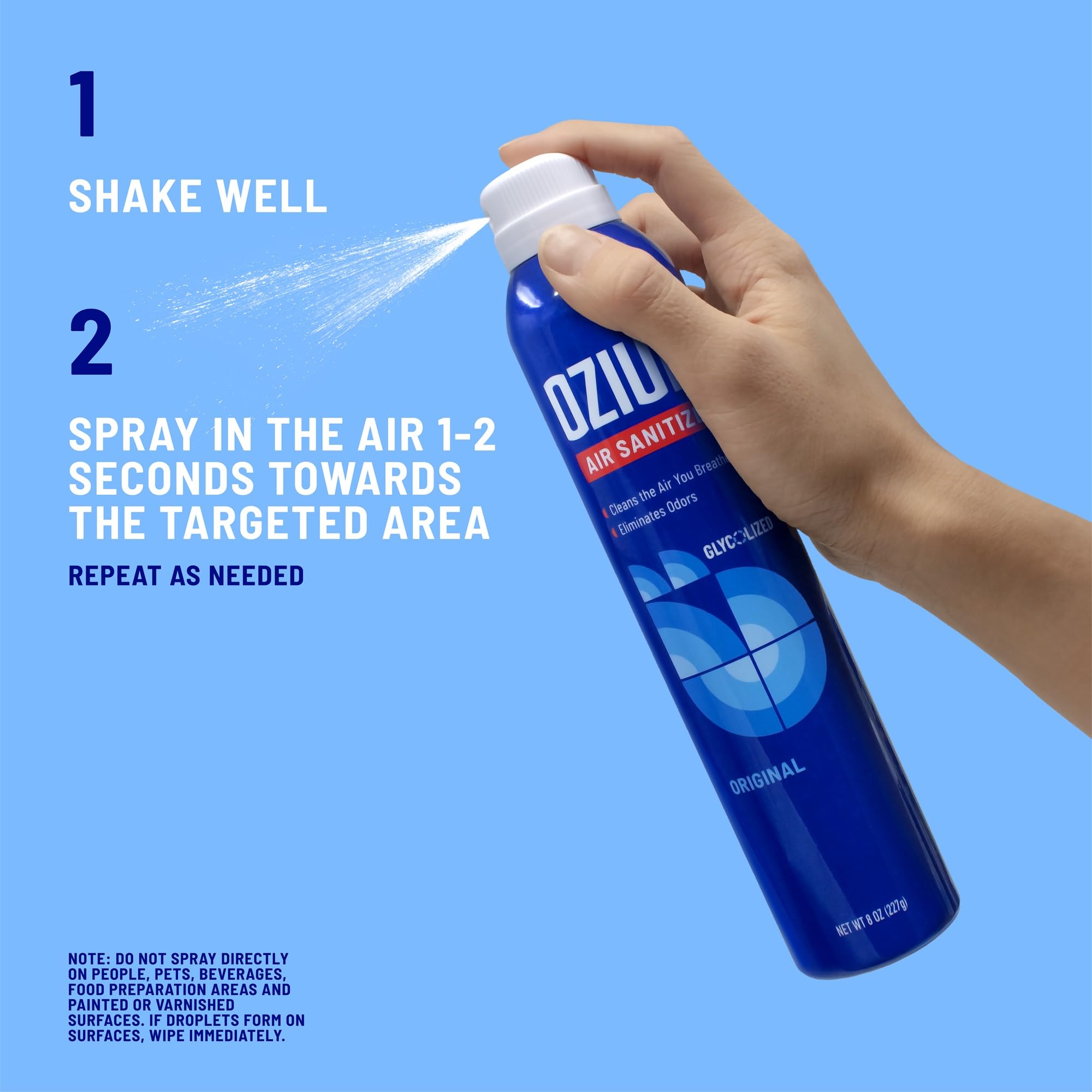 Ozium A807035-3 8 Oz. Air Sanitizer & Odor Eliminator for Homes, Cars, Offices and More, Vanilla Scent - 3 Pack