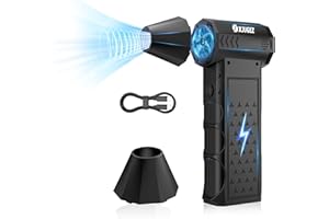 XJUGEZ Compressed Air Duster,130000RPM Electric Air Duster with LED Auxiliary Light & 3-Mode Flashlight,4 Gears Star Design M