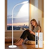 TroupePal Light Therapy Lamp 11000 Lux, Full Spectrum LED UV-Free Sunlight Lamp with 10 Adjustable Brightness & 5 Color Temperatures, 3 in 1 Retractable Timer Control Therapy Floor Lamp, White