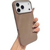 Caseative for iPhone 16 Pro Case, Coffee | Plush Suede Denim Fabric Jean Magnetic Compatible with MagSafe Wireless Charging